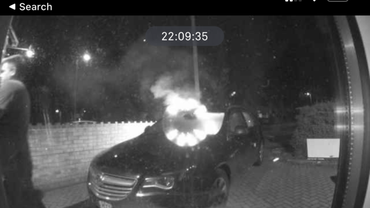 On Saturday night my car was firebombed right outside my house :(